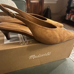 Madewell Brown Slingback Heels